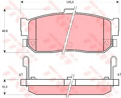 Колодки тормозные NISSAN ALMERA 95-/MAXIMA 95-/PRIMERA 90-98/SUN