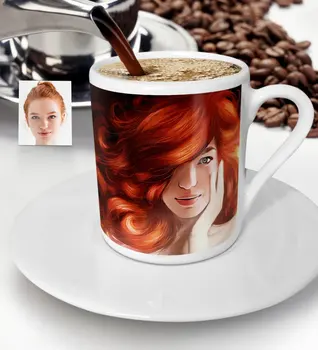 

Personalized Women 'S Abstract Caricature Of Turkish Coffee Fincanı-8