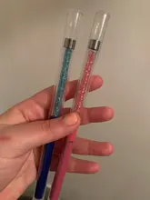 PinPai-pincel para manicura con diamantes de imitación, mango de Metal con diamante, pintura de uñas acrílicas, Gel UV