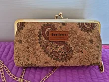Billeteras de madera de alta calidad para mujer, cartera con cremallera, estilo clásico, con cadena de grano, 2020