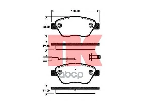 Колодки Тормозные Fiat Albea/Doblo/Stilo 01 Передние Nk 222380 Nk арт. 222380