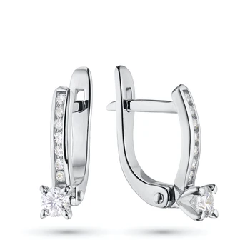 

Earrings in white gold with diamonds