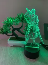 Led-Night-Light Table-Lamp Zoro-Figure Bedroom-Decoration Roronoa Bedside Anime Japanese