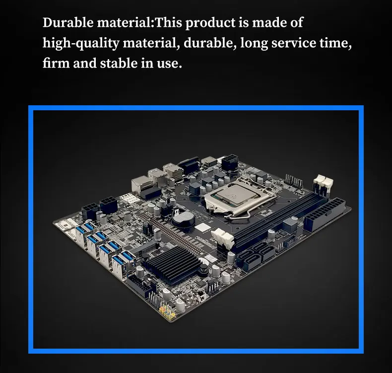 B75 btc motherboard 1155 PC Deskptop Computer Motherboard Mining Miner motherboard btc 250 miner 8 gpu slot usb with CPU latest motherboard for desktop pc