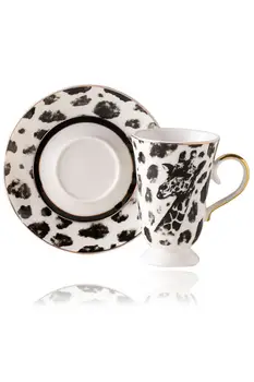 

Porcelain Giraffe Pattern Coffee Cup Turkish Coffee / Espresso 1-2