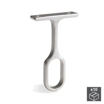 

Lot of 10 core supports Emuca for hanging rod wardrobe in Zamak finish metallic gray