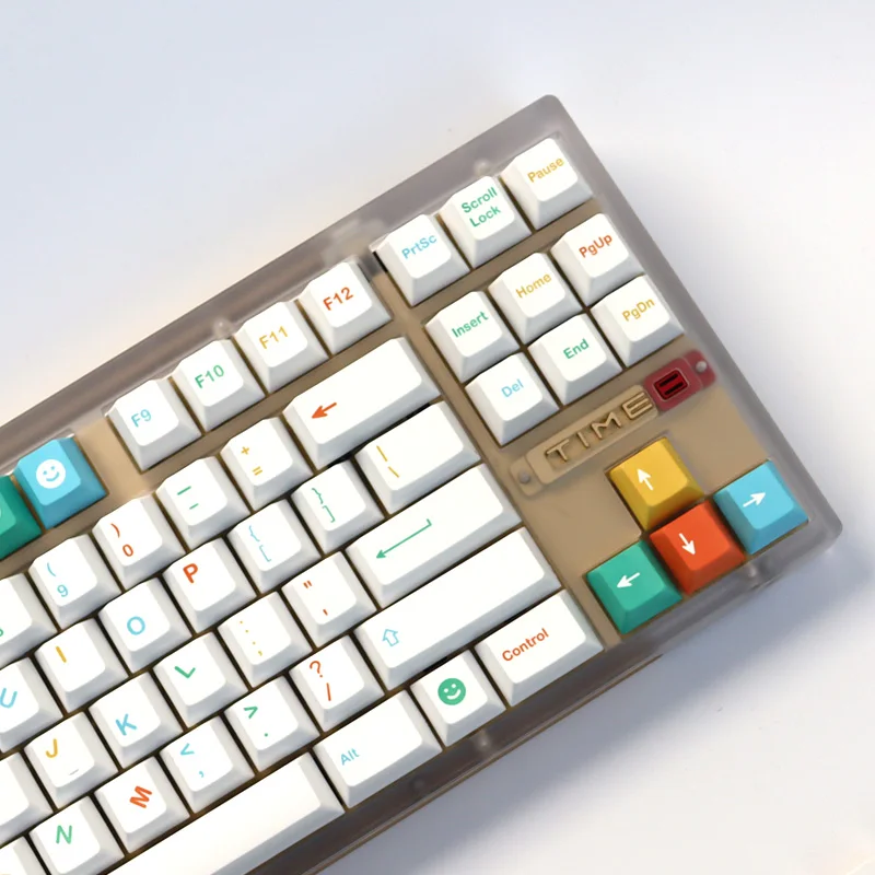 Chaves Legal Crianças Keycaps Cereja Perfil Pbt Tintura Sublimação Teclado Mecânico para mx Switch 60 61 64 68 87 980 104 162 - Imagem 6