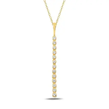 

Angemiel 925 Sterling Silver Zircon Necklace-Gold Plated