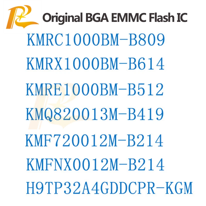 BGA памяти на носителе EMMC Flash IC KMRC1000BM KMRX1000BM-B614 KMRE1000BM-B512 KMQ820013M-B419 KMF720012M-B214 KMFNX0012M-B214 H9TP32A4GDDCPR-KGM