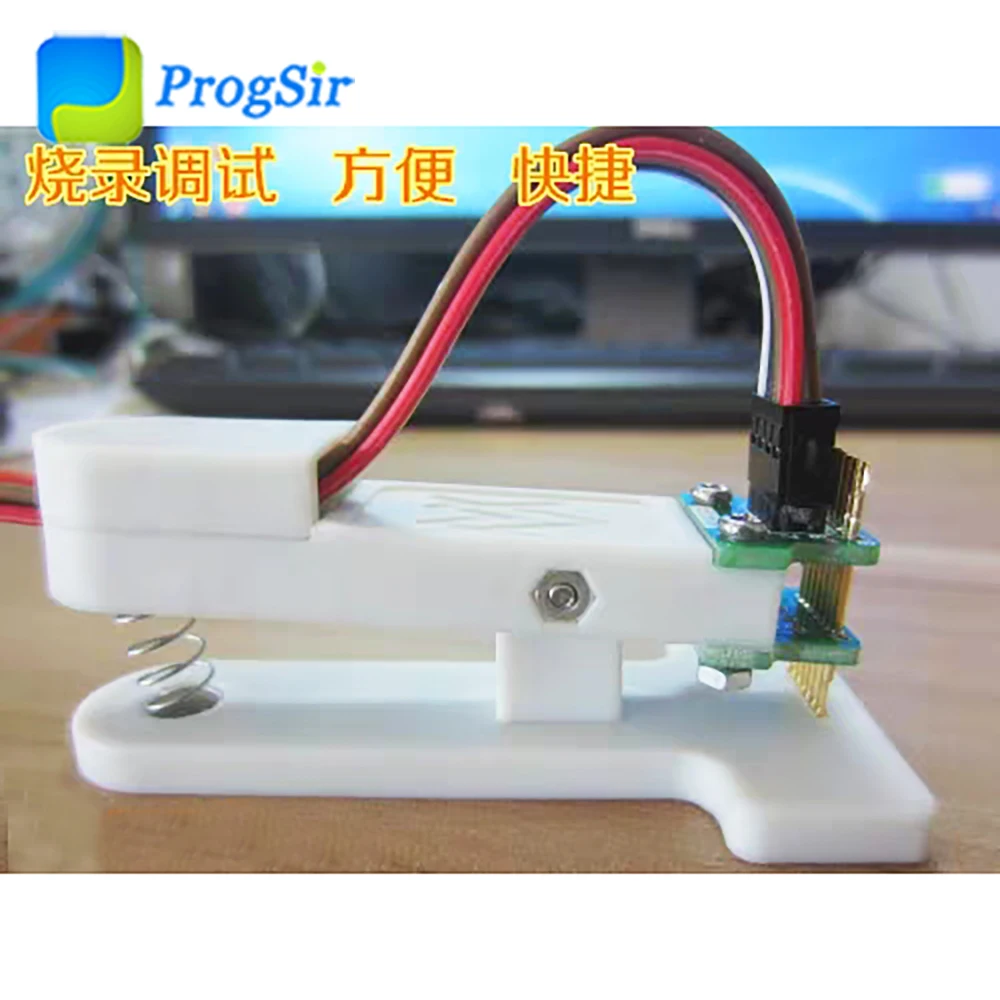 Однорядный 1,27 мм 6 PIN DIY IC Программируемый Зажим с 11,811 дюймовым кабелем с пружинным штифтом