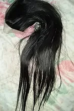 Extensiones de cabello humano con encaje para mujer, accesorio capilar liso de piel sintética con Base de seda 4x4, cierre de cuero cabelludo falso 100% Remy brasileño, prearrancado de 20 pulgadas