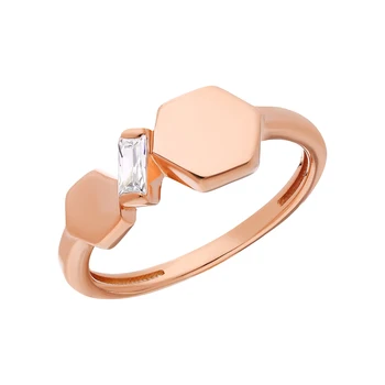 

Silver ring with cubic zirconia sunlight sample 925