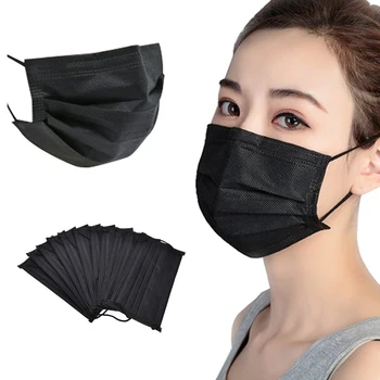 

Dust Mask 1pcs Black Face Mask Disposable Mask Universal Mask Black Mouth Masks