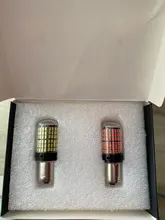KAFOLE No Hyper Flash BA15S P21W BAU15S PY21W delantero trasero señal bombilla Canbus Error gratuito Led amarillo ámbar 3014 Chipset 144SMD