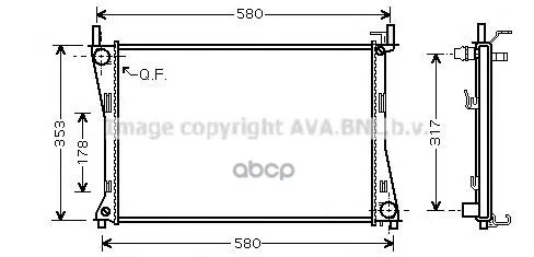 Радиатор Охлаждения Двигателя Ava Fda2325 Ava арт. FDA2325