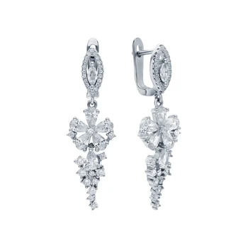 

Silver earrings with cubic zirconia sunlight sample 925