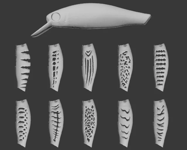 wLure Hard Plastic 3D Stencil for Jerkbait Minnow Fishing Lure Blanks  UPM606 - AliExpress