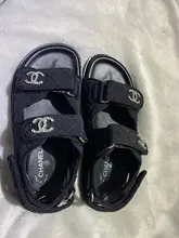 Sandalias de plataforma de cuero genuino para mujer, zapatos de diseñador de lujo a la moda, Sandalias planas, tacones gruesos, tendencia