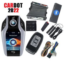 Cardot Start Stop Key FOB Remote Lcd Liquid Lock Unlock Car Compatible with Original Ignition Button Auto Parts Car Alarm