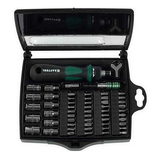 Набор отвёрток KRAFTOOL 25554-H55(55 предметов, шлицы SL, PH, PZ, TX, HEX, SQ, TW, Double pin, 1/4\"