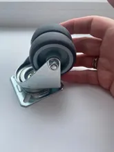 Casters Wheels Trolley Swivel Brake Soft-Rubber-Roller NAIERDI Heavy-Duty Platform 2inch