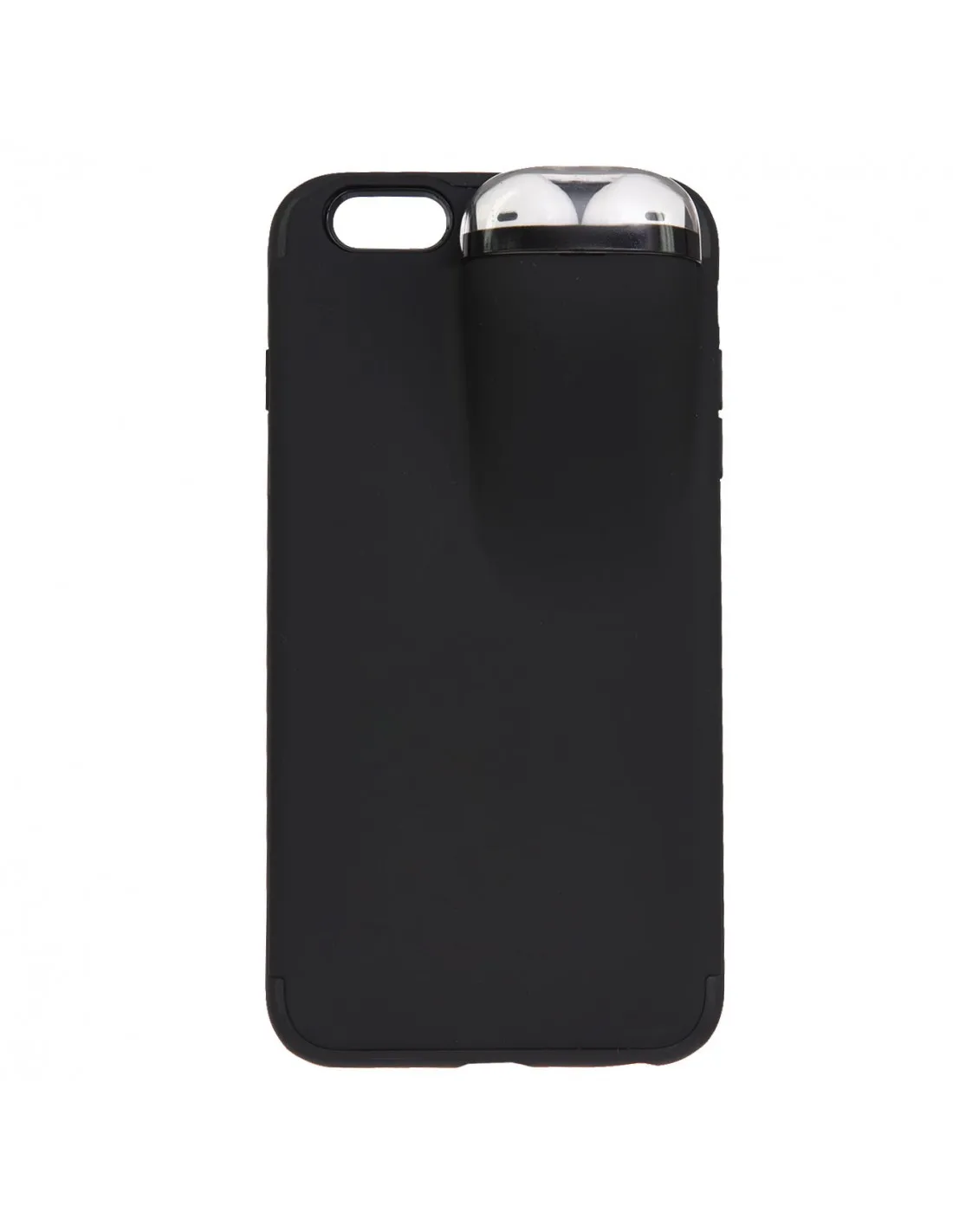 Black headphone Holder case for iPhone 6
