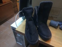 Botas de nieve con cremallera para mujer, zapatos cálidos de felpa para invierno, a la moda, tobilleras de marca, 2020