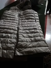 SEDUTMO-Chaqueta de plumón de talla grande 3XL para mujer, chaleco con capucha largo ultraligero, abrigo informal, Parkas delgadas ED913