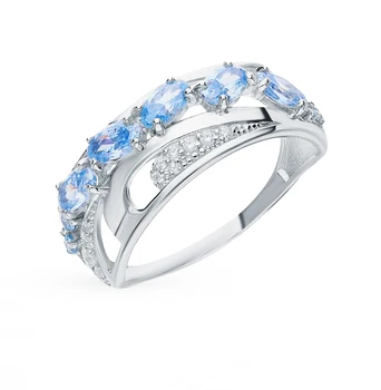 

Silver ring with cubic zirconia sunlight sample 925
