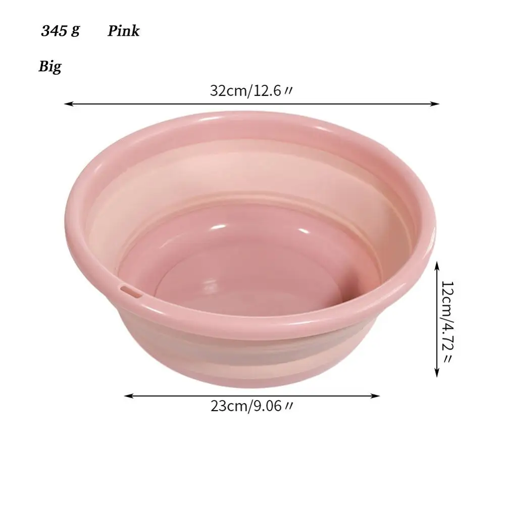 Портативный складной ведро умывальник для кемпинга водонепроницаемый складной бассейн силиконовый умывальник складной рыболовное ведро для мойки автомобилей чистящие средства - Цвет: Pink Big