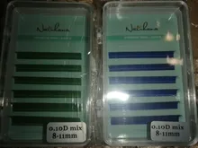 NATUHANA individuales-extensiones de pestañas de visón, de Corea, Color verde, azul y morado, Pestañas postizas naturales suaves de colores