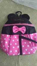 Mochila Disney de dibujos animados de Minnie estampado de Mickey, morral escolar para guardería/escuela primaria, Infantil