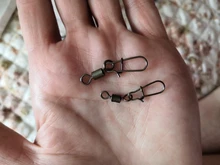 FISHINAPOT-30 unids/lote 2 #-10 #, Conector de acero inoxidable, cebo giratorio para pesca, anzuelo giratorio de bloqueo rápido