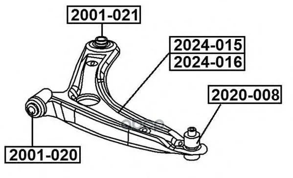 Рычаг Подвески | Прав | Dodge Caliber '06-Jeep Compass '07-'09jeep Patriot '07-'09 ASVA арт. 2024015