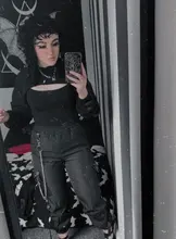 Las mujeres pantalones de carga 2021 pantalones Harem moda Punk bolsillos pantalón Jogger con cadena Harajuku elásticos alta cintura moda de calle