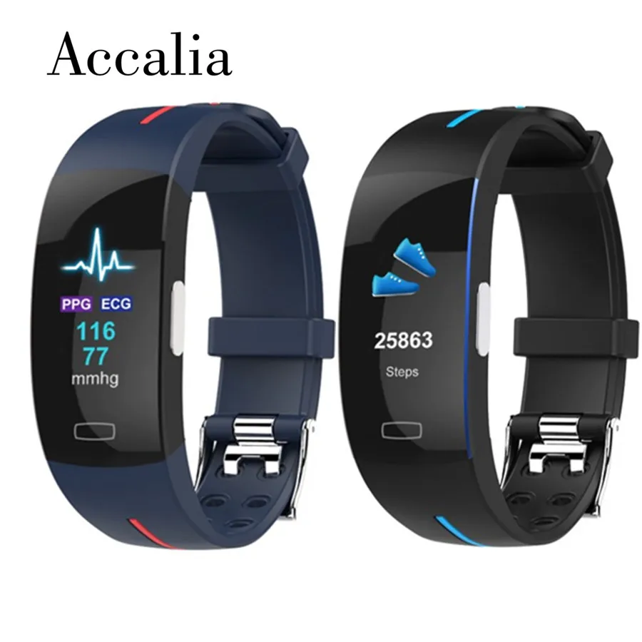 

Accalia P4 smart wrist band sport ECG PPG heart rate blood pressure smart bracelet waterproof fitness electronics wristband