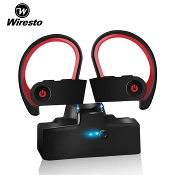 

Wiresto Mini Bluetooth Earphone True Wireless Stereo Sport Headset TWS Earbuds Touch Control Sweatproof Earbuds with Mic