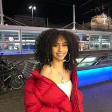 Peluca rizada mongol 3B 3C para mujeres negras cabello humano Afro rizado, pieza en U, corte de Bob corto, Belleza