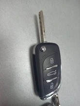 Funda con llave abatible modificada de 3 botones para Peugeot 306 407 807 5008 Partner HU83 para Citroen C2 C4 C5 Berlingo Xsara Picasso