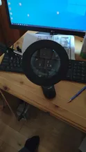 Lámpara de escritorio de lupa plegable profesional, luz LED de lectura con tres modos de atenuación, fuente de alimentación USB, 5 aumentos