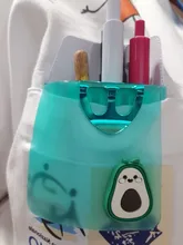 Enfermera estuche de bolígrafo lindo frutas de dibujos animados animales PVC bolsillo fuga-tinta a prueba de sostenedor de la pluma para médico enfermeros manga protectora