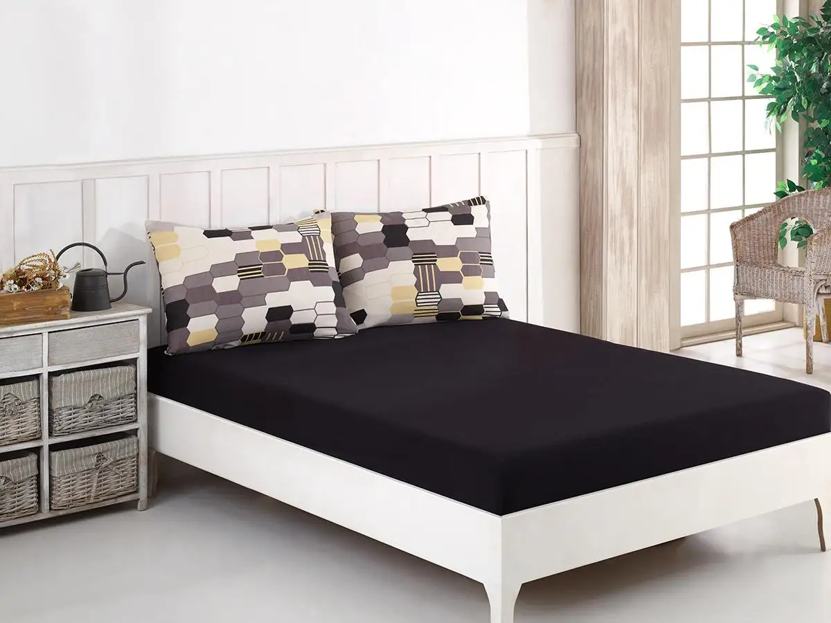 

Tek Personality Fitted Bed Sheet Set | Tibet Black