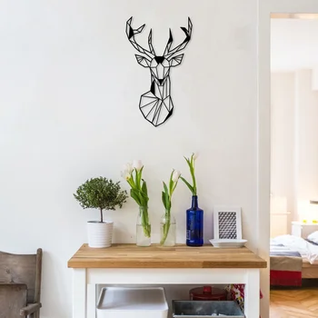 

Металлический декор стен Deer 90x54 cm дизайн интерьера домашнего