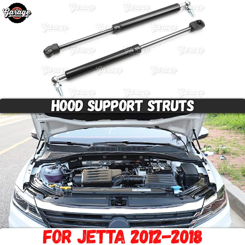 Стойки амортизатора капота для Volkswagen Jetta 2012- нержавеющая сталь молдинг 1 комплект/2 шт украшение автомобиля стиль