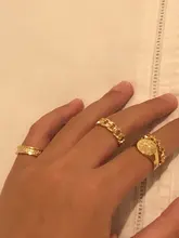 DIEZI-Conjunto de anillos para articulaciones estilo Hip Hop para mujeres y niñas, sortijas bohemias, Color dorado, Estilo Vintage