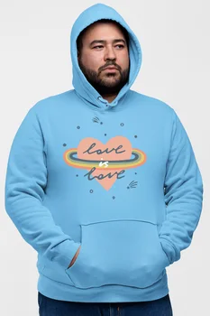 

Angemiel Wear Love Is Love Blue Men 'S Hooded Sweatshirt