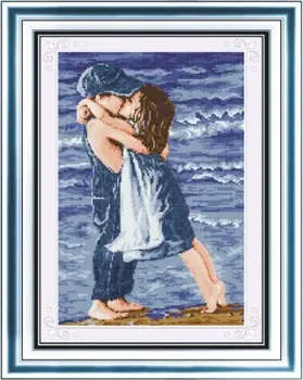 

S-036 cross stitch set hobby & pro 'first kisse', 24*35 cm