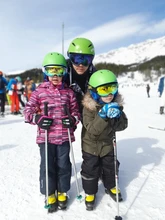 COPOZZ-Gafas de esquí de tamaño pequeño para niños, máscara antiniebla doble UV400, para esquiar, GOG-243