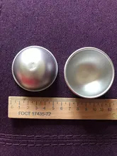 Moldes de bombas de baño redondos de aleación de aluminio, 2 uds., herramienta artesanal, bomba de baño, Bola de sal, regalos caseros, molde de esfera semicircular