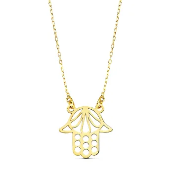 

Choker 18k gold Hand of Fatima 45cm. 14mm. [AB2914]